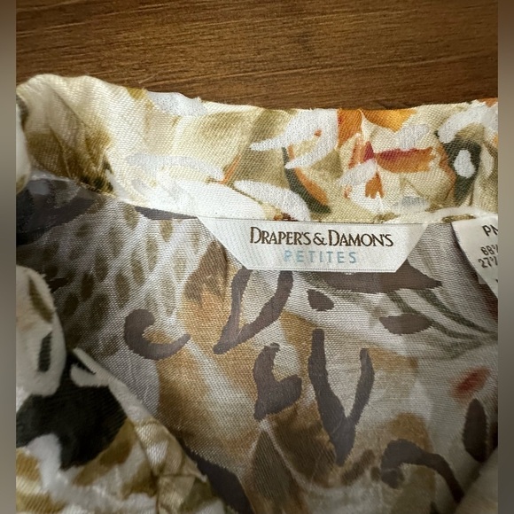 Womens Draper & Damon's Jacket Petite Medium Lightweight Tropical Print - Picture 5 of 9